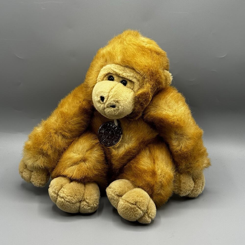 Tb Toy Trading Co Baby Gorilla Plush Tan 9" Seated Collectors Vintage